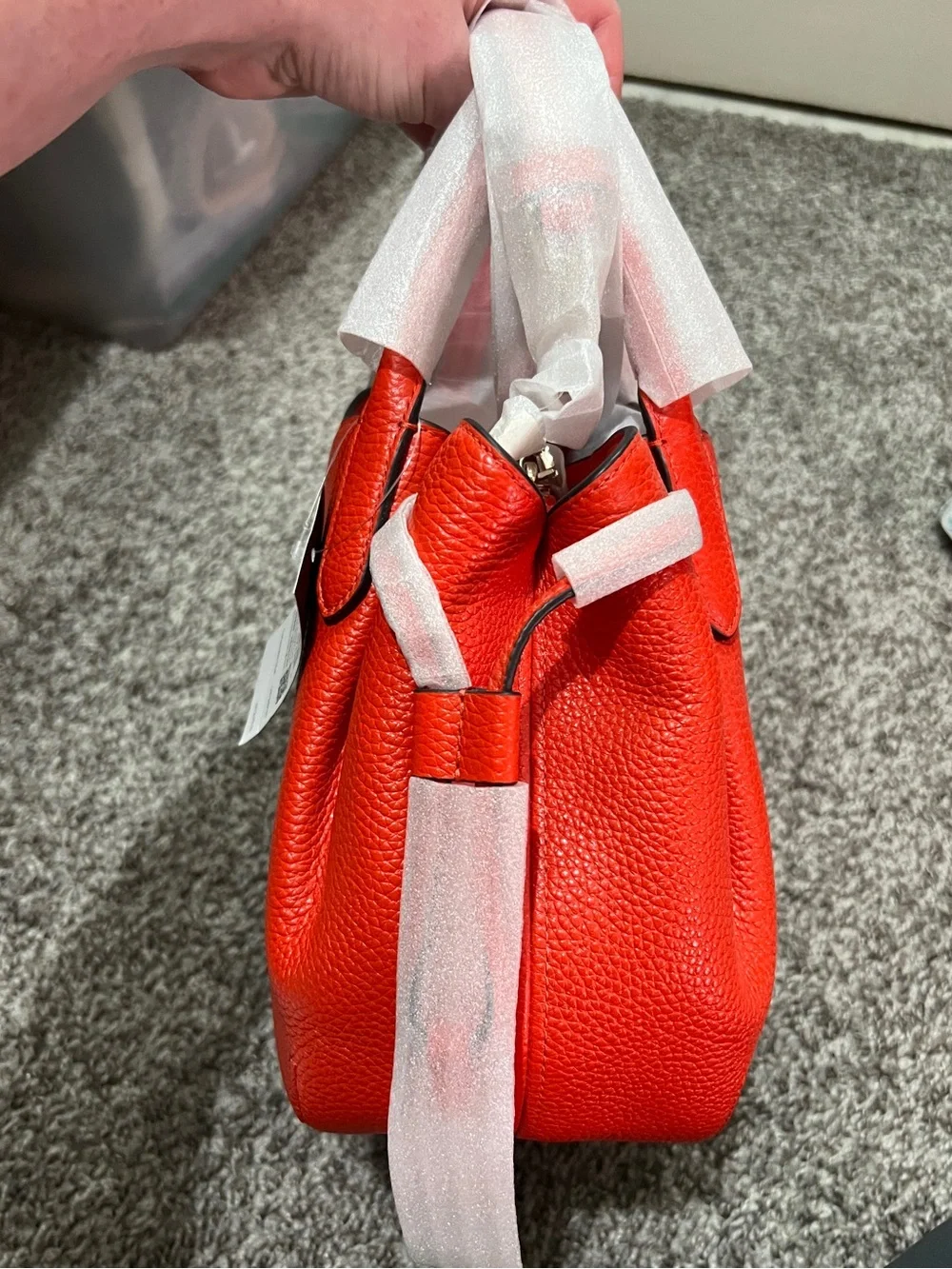 Kate Spade Dumpling Small Satchel in Tomato Slice Brand New